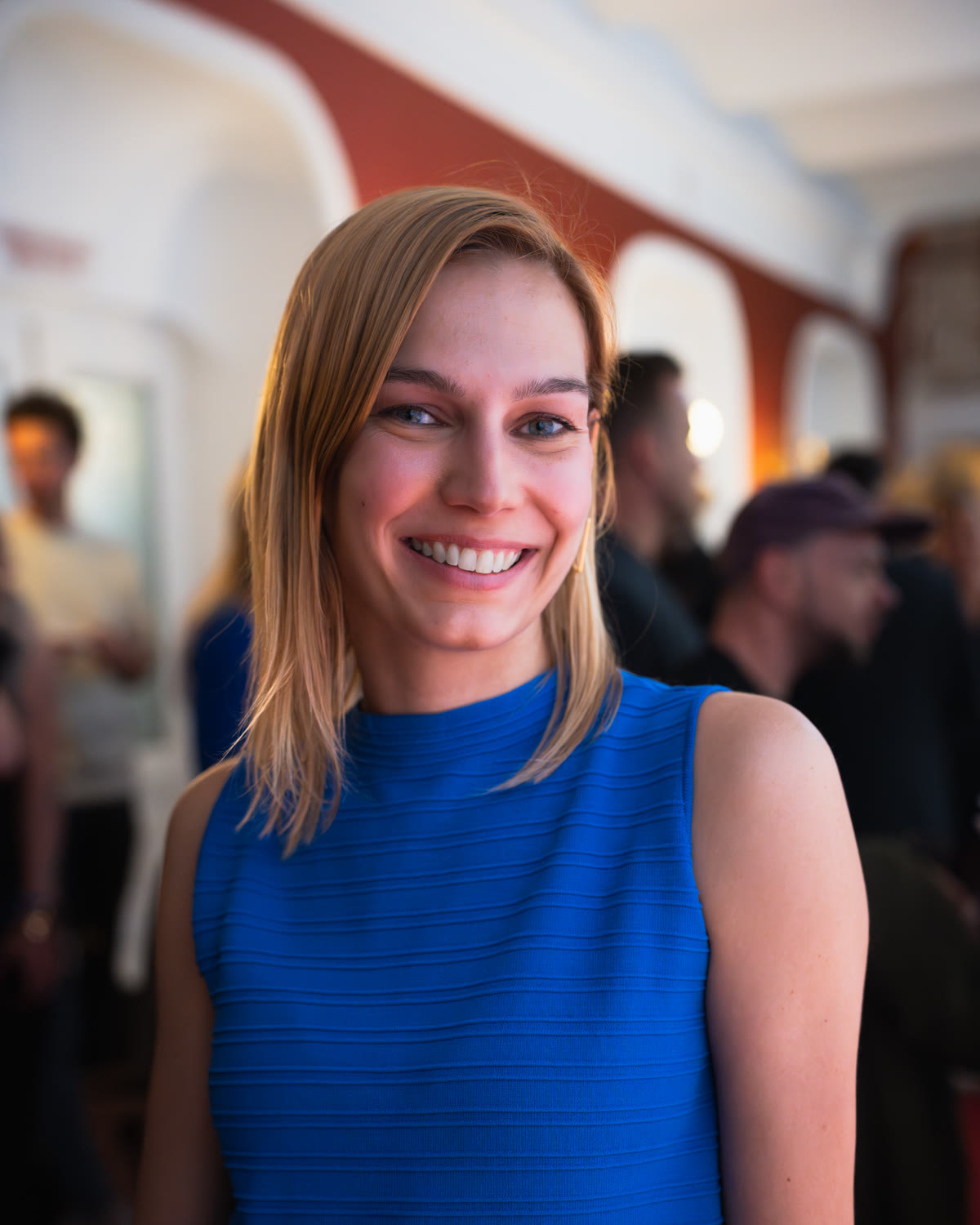 Steffi smiling at the camera
